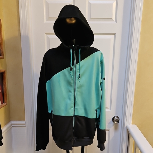 ESC Stylish Black and Teal Men's Jacket Coat - M
